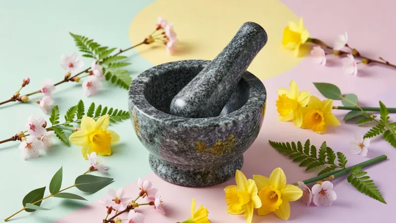 Thai Kitchen Granite Mortar and Pestle